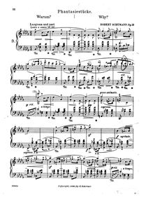 Partition No.3 Warum (Why), Fantasiestücke Op.12, Original: Phantasien, Op. 7