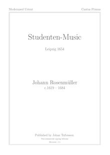 Partition Cantus Primus (violon 1), Studenten-Music, Rosenmüller, Johann