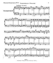 Partition violoncelles et Basses (grande viole), Timebunt Gentes, Offertorium, HV 87