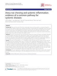 Areca nut chewing and systemic inflammation: evidence of a common pathway for systemic diseases