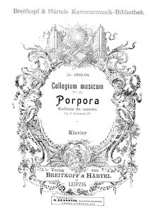 Partition de piano, 6 Sinfonie da camera, Porpora, Nicola Antonio