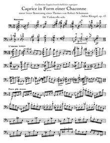 Partition complète, Caprice en pour Form of a Chaconne after a Theme by Schumann, Op.43