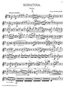Partition de violon, Sonatina, Indian Lament ; Indian Canzonetta