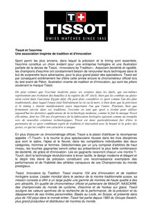 Tissot et l'escrime Une association inspirée de tradition et d ...