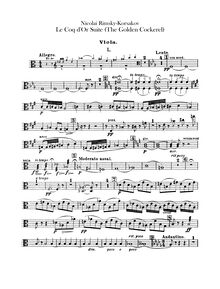 Partition altos, pour Golden Cockerel (), Four musical pictures from the opera The Golden Cockerel (Четыре музыкальных картины из оперы «Золотой петушок»)