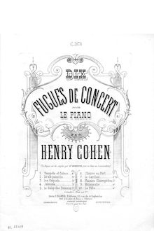 Partition complète, 10 Fugues de Concert, Cohen, Henry