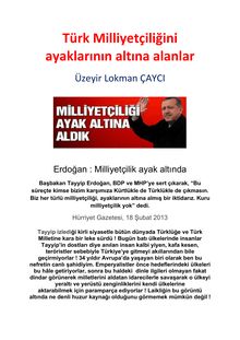 Türk Milliyetçiliğini ayaklarının altına alanlar
