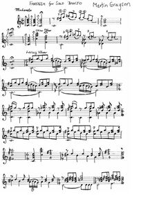 Partition Performing Score (manuscript), Fantasia pour Solo Banjo