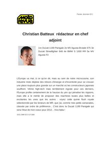 Christian Batteux ­ rédacteur en chef adjoint