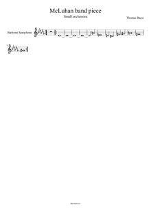 Partition baryton Saxophone, McLuhan bande Piece, E major, Bacsi, Thomas