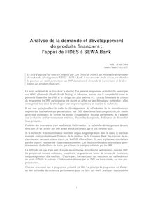 Analyse de la demande et développement de produits financiers : l ...