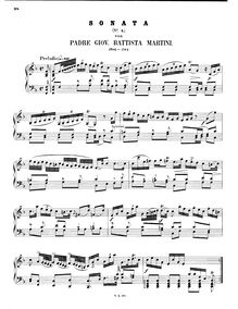 Partition complète, Sonata No.4, F major, Martini, Giovanni Battista
