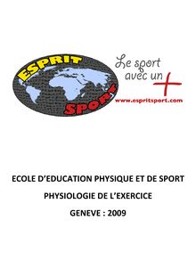 ECOLE D EDUCATION PHYSIQ PHYSIOLOGIE DE L GENEVE ...