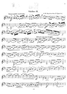 Partition violon 2, corde quatuor No.2 en D major, II. Quartett D-Dur