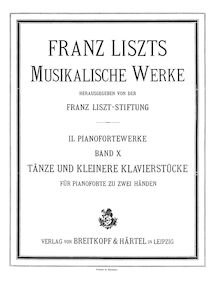 Partition complète (S.209), Grande valse di bravura, Le bal de BerneValse de Mariotique par Franz Liszt