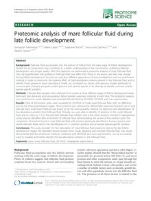 Proteomic analysis of mare follicular fluid during late follicle development