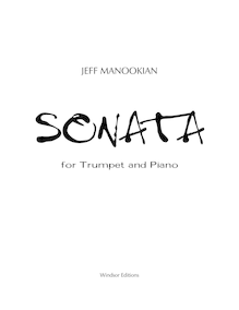 Partition trompette et partition de piano, Sonata pour trompette et Piano