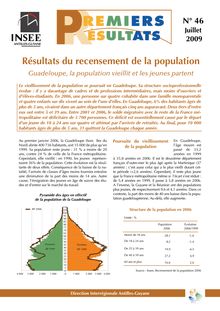 Résultats du RP : Guadeloupe, la population vieillit et les jeunes partent