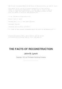 The Facts of Reconstruction