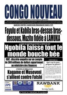 Congo Nouveau N° 1657 - du 30 au 31  mai 2022