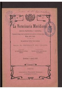 La Veterinaria Meridional, n. 22 (1907)