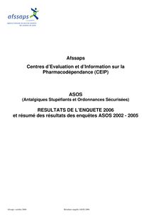 ASOS - Résultats de l enquête 2006