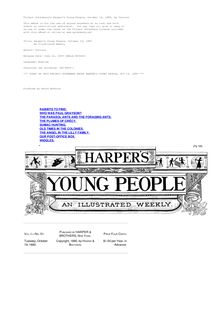 Harper s Young People, October 19, 1880 - An Illustrated Weekly