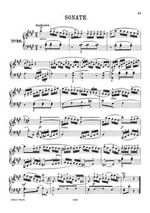 Partition complète, Piano Sonata No.12 en A major, Haydn, Joseph