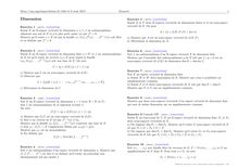 Sujet : Algèbre, Eléments d algèbre linéaire, Dimension