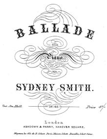 Partition complète, Ballade, Op.165, Smith, Sydney