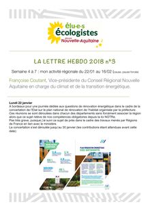 2018-Lettre Hebdomadaire de Françoise Coutant n°3 