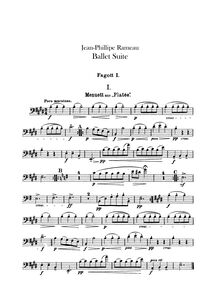 Partition basson 1, 2, Rameau Ballet , Mottl, Felix