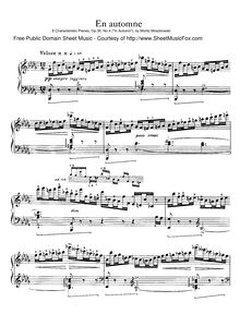 Partition No.4 En Automne (en Autumn), 8 Characteristic pièces, Op.36