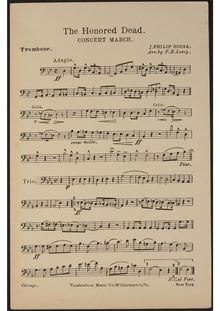 Partition Trombone, pour Hounred Dead, Sousa, John Philip