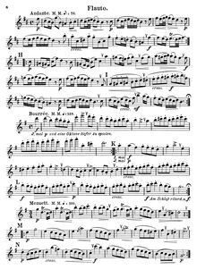 Partition Andante - flûte , partie, flûte Sonata en B minor, Sonata Op.1, No.9