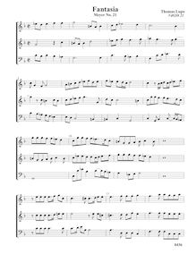 Partition Fantasia VdGS No. 21 - partition complète, fantaisies pour 3 violes de gambe