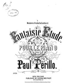 Partition complète, Fantaisie-Étude, A♭ major, Perillo, Paul