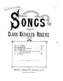 Partition , Confession, 6 chansons, Rogers, Clara Kathleen