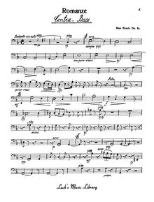 Partition Basses, Romanze pour viole de gambe et orchestre, Romanze F-Dur für Bratsche und OrchesterRomance in F major for viola and orchestra