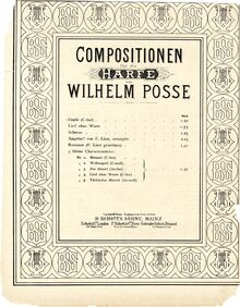 Partition complète, Etude, C major, Posse, Wilhelm