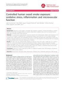 Controlled human wood smoke exposure: oxidative stress, inflammation and microvascular function