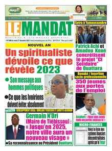 LE MANDAT N°3498 - Du mardi 27 décembre 2022