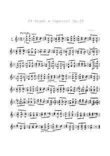 Partition complète, 24 Etudes ou Caprices, Op.35, Dont, Jakob