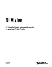 NI Vision Builder for Automated Inspection Development Toolkit Tutorial