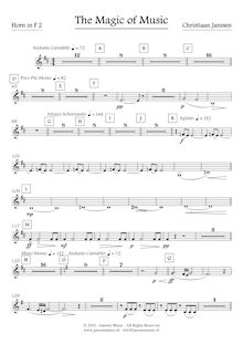 Partition cor 2 (F), pour Magic of Music, Janssen, Christiaan