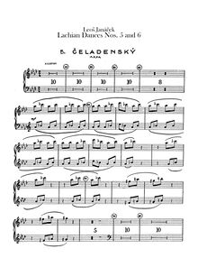 Partition harpe, Lašské Tance, Janáček, Leoš