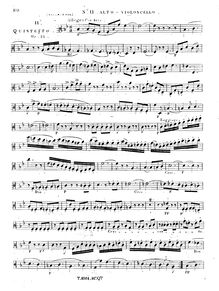 Partition viole de gambe 2 (same as violoncelle 1), corde quintette No.11, Op.33