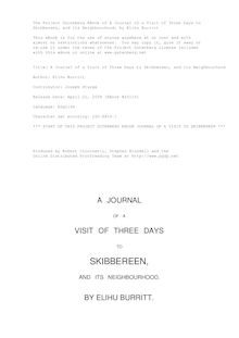 A Journal of a Visit of Three Days to Skibbereen, and its Neighbourhood