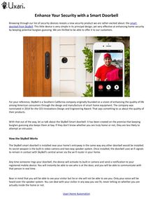 Enhance Your Security with a Smart Doorbell