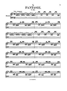 Partition complète, Fantasia en G major, Pièce d orgue, G major par Johann Sebastian Bach